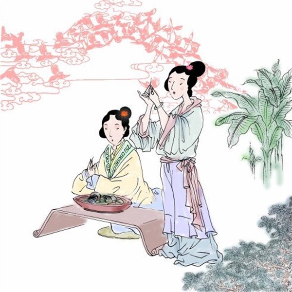 宋朝元朝的时候,七夕节是民间盛节,又称为"乞巧节".