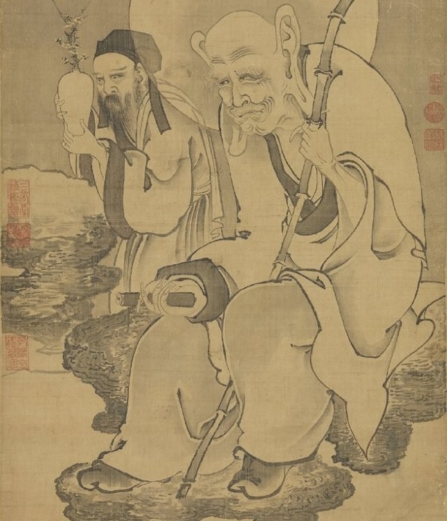 1000年前的罗汉图,神神鬼鬼的风格有点吓人,晚上都不敢看