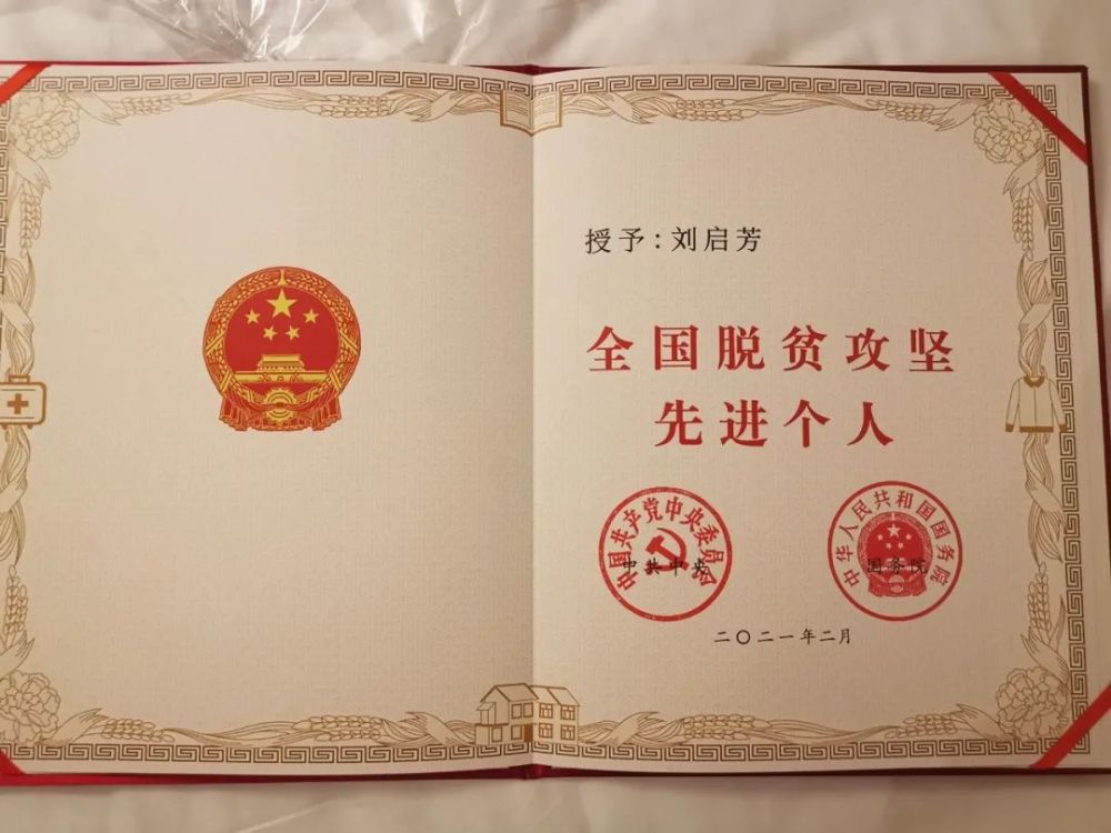 吉林民革党员刘启芳荣获全国脱贫攻坚先进个人荣誉称号
