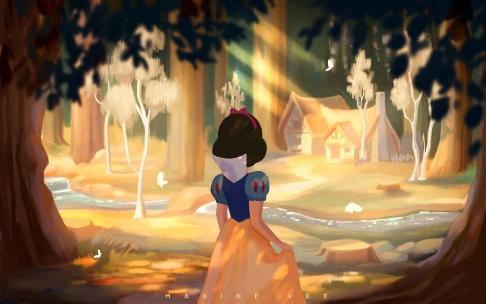 迪士尼公主们的代表性地点白雪公主是森林艾莎公主是雪山