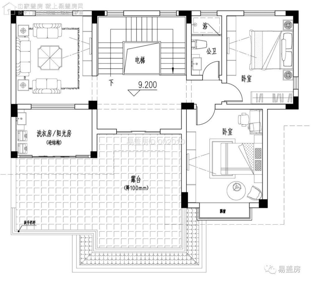 8m×9.5m,福建福清陈家欧式坡屋顶别墅
