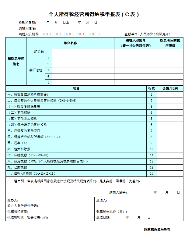 表的公告(国家税务总局公告2019年第7号【部分失效《国家税务