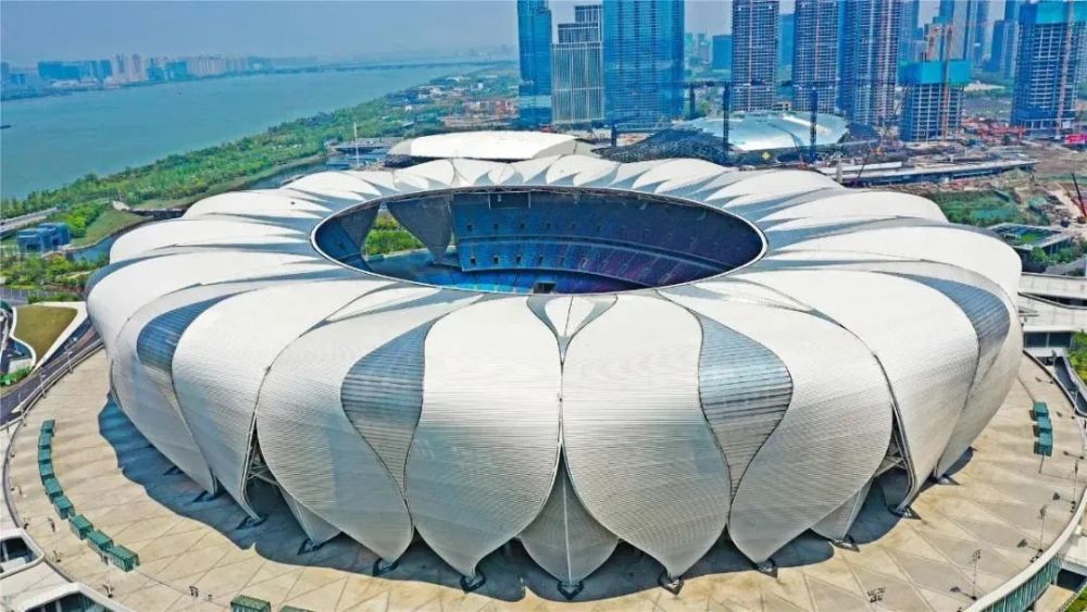 大莲花俯瞰图 杭州2022年亚运会的开闭幕式,就将在这里举行.