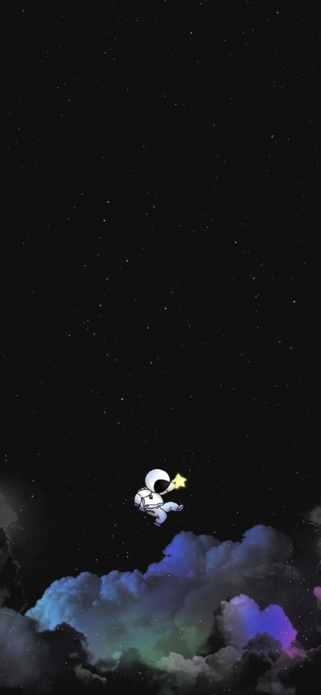 超可爱宇航员星空壁纸|手机壁纸