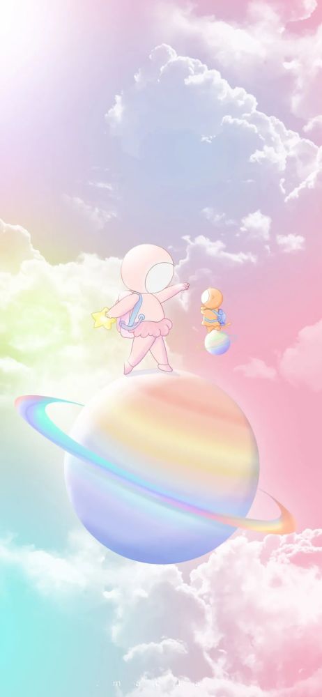 超可爱宇航员星空壁纸|手机壁纸