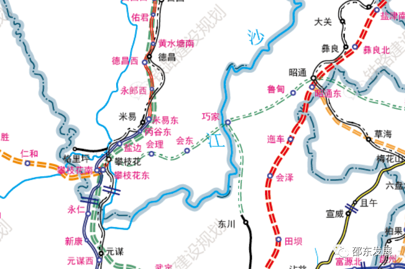 四川攀枝花至昭通铁路初定设攀枝花会理会东巧家鲁甸昭通等站