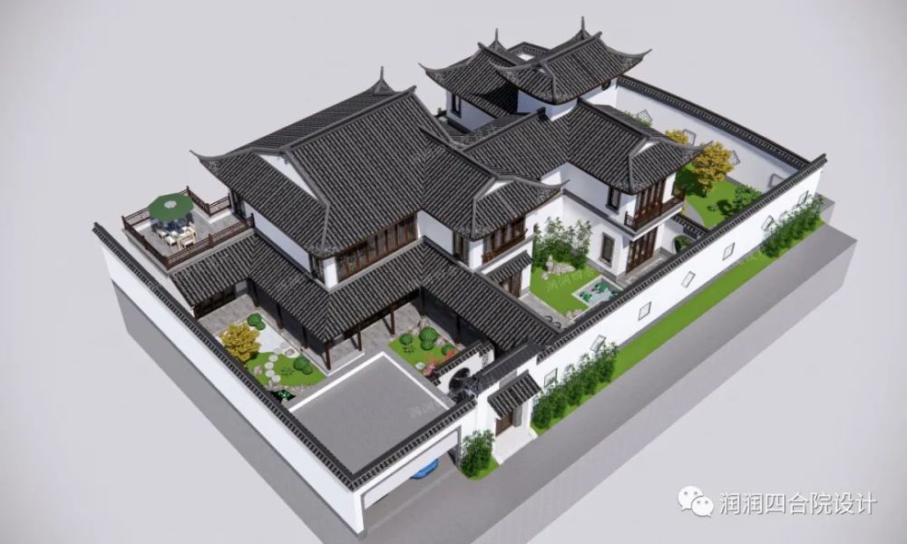 湖南耒阳惊艳全村的苏式园林别墅新中式合院—润润四合院设计刘鹰