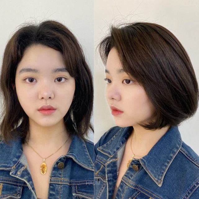 最新女发型图片2021,时尚短发图片2021潮女 学学这22位美女,看看发型师都用了