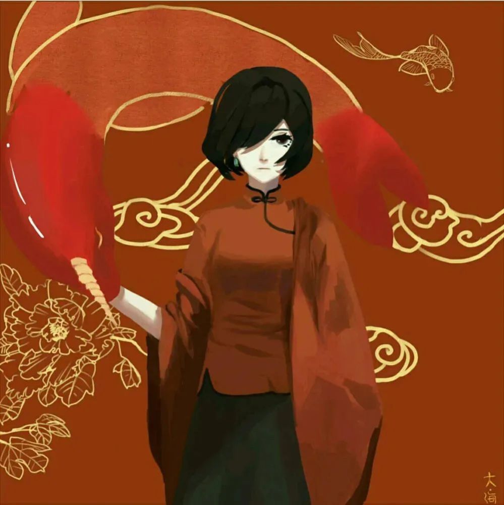 动漫头像赏析:《大鱼海棠》大鱼逍遥游,海棠遍地开.