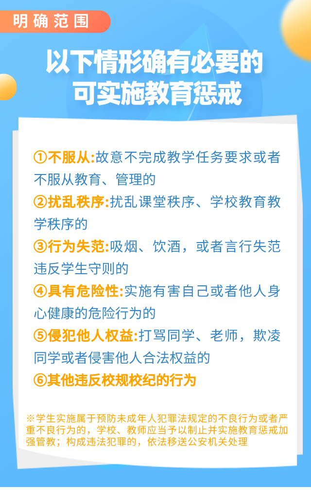 3月1日起实施!中小学教育惩戒新规来了