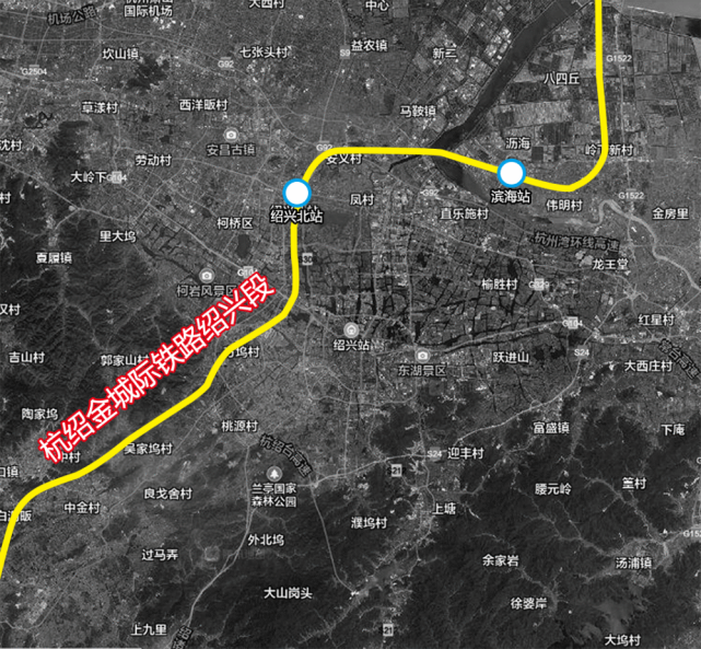 城际铁路更改路线,设阮市站,诸暨东站,璜山