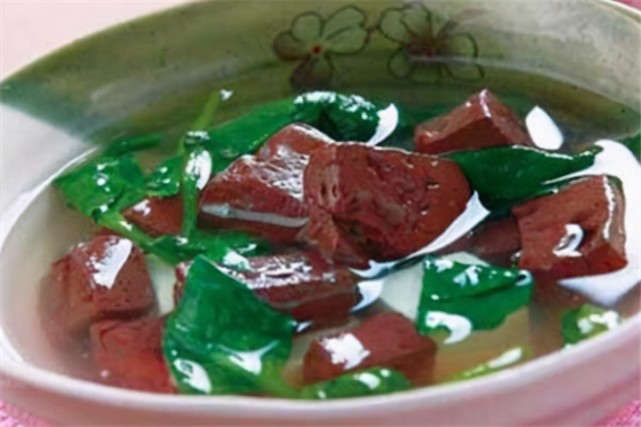 菠菜猪血汤