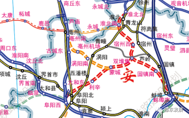 安徽亳州至蒙城铁路初定,设亳州南,亳州机场,涡阳南,蒙城等站