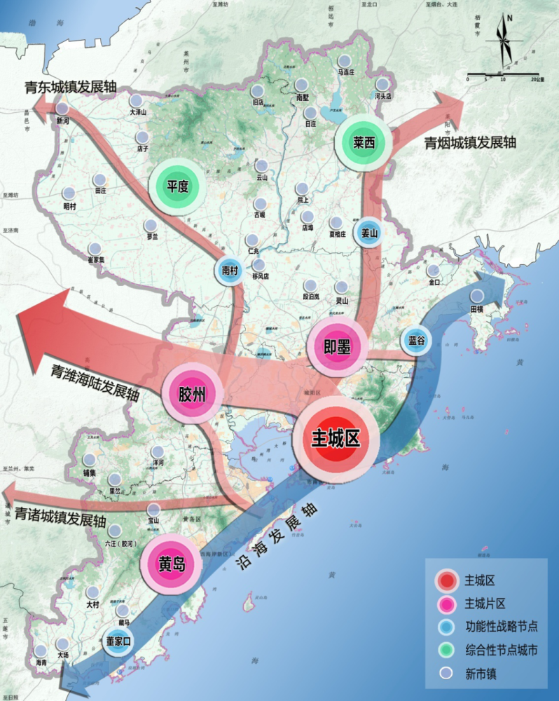 此次规划,胶州被划入了青岛主城片区!与黄岛,即墨平级!