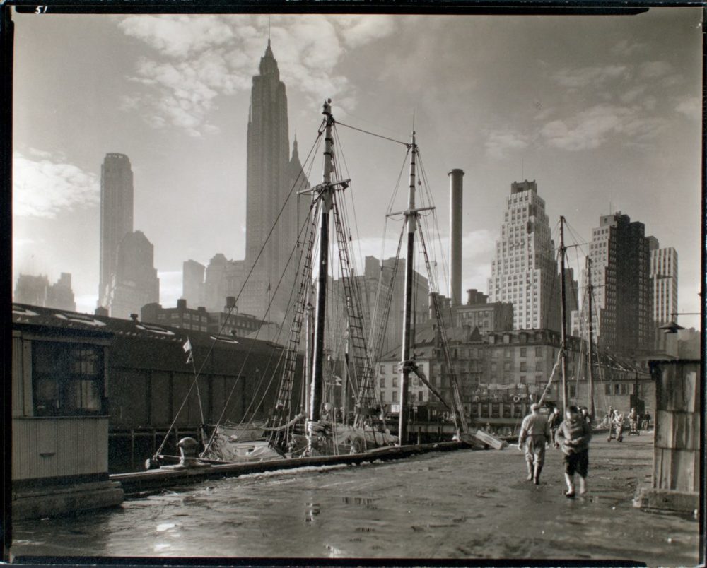 老照片1935年美国纽约曼哈顿到处是高楼大厦