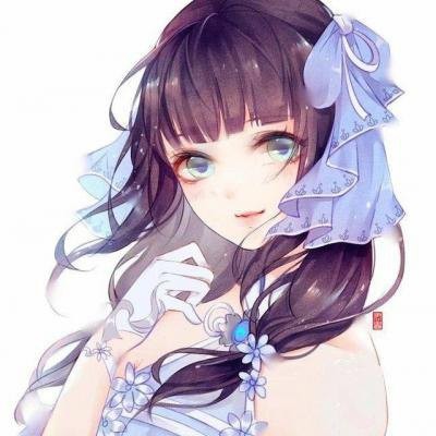 可爱动漫女生头像 爱你呦么么哒 图片