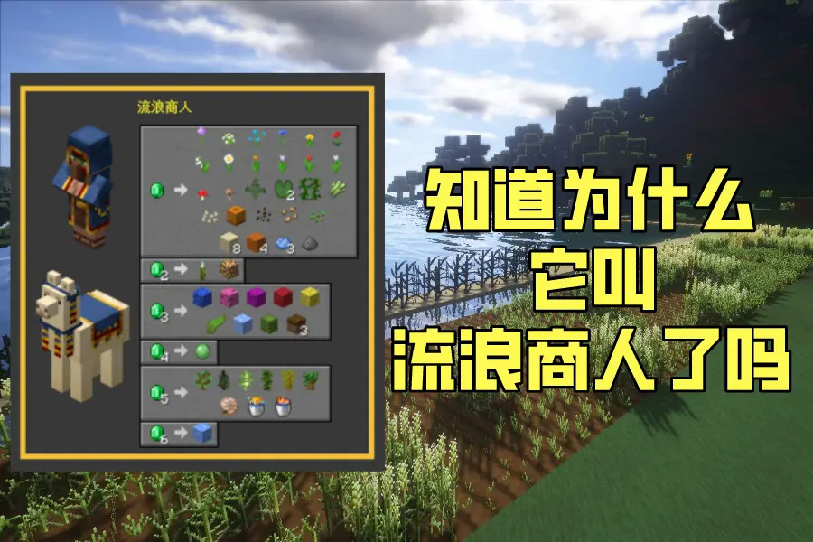 我的世界:猪灵怎么就不是妹子?比起她,与流浪商人交易