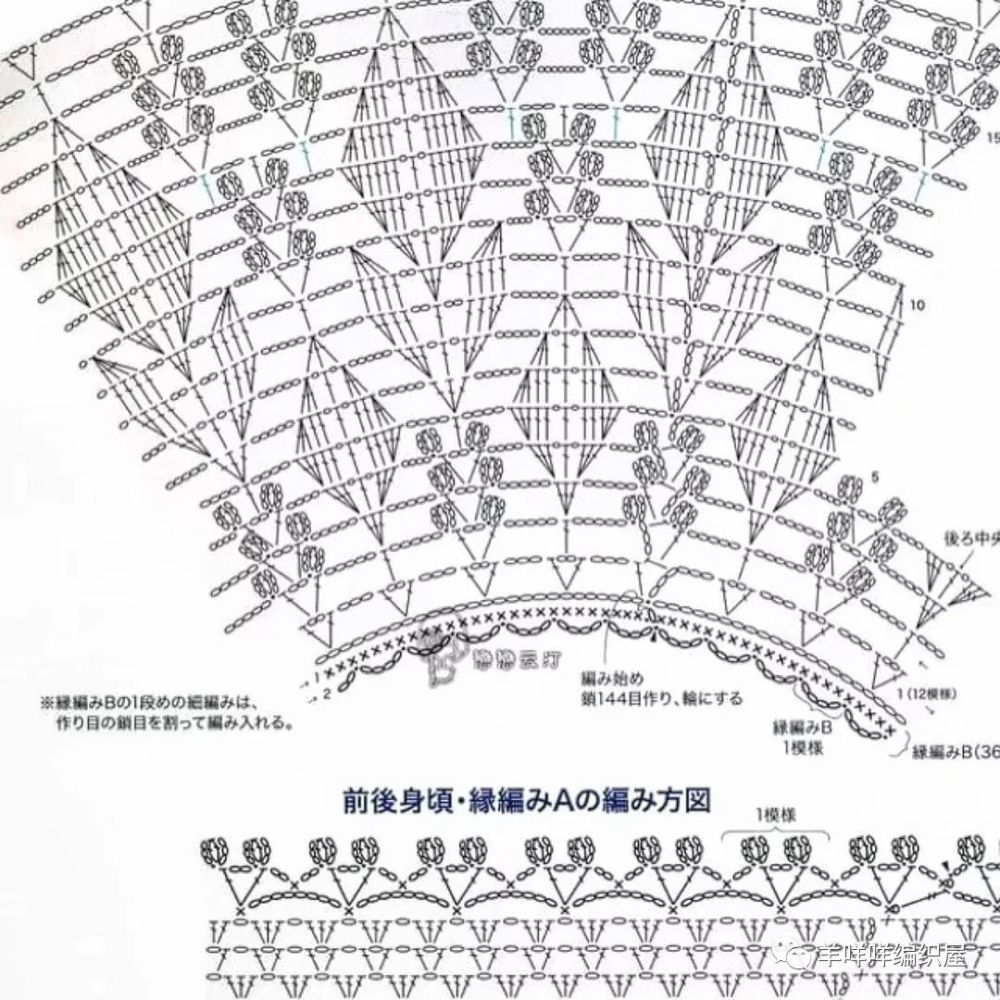 十款钩针圆肩育克图解