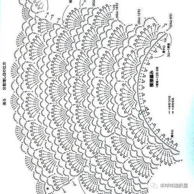 十款钩针圆肩育克图解