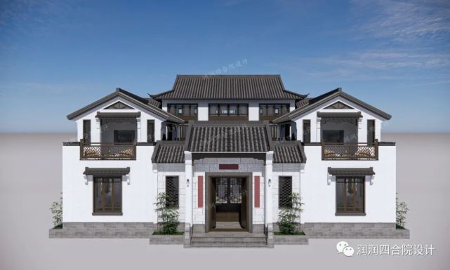 贵州茅台三层新中式四合院农村自建房首选——润润四合院设计刘鹰