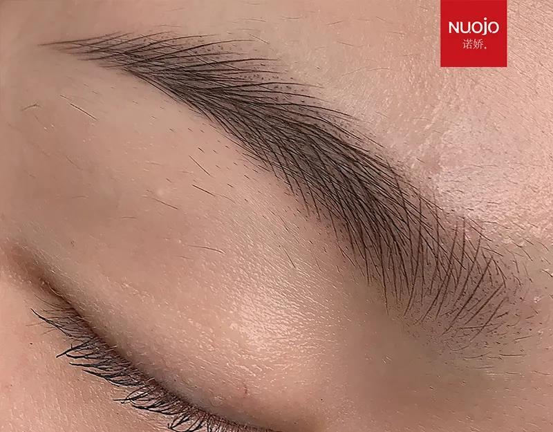 我们一起来了解一下 单层线  nuojo诺娇机器线条原生眉技术手法分享