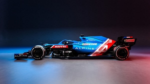 alpine f1车队2021赛季战车亮相,周冠宇担任试车手