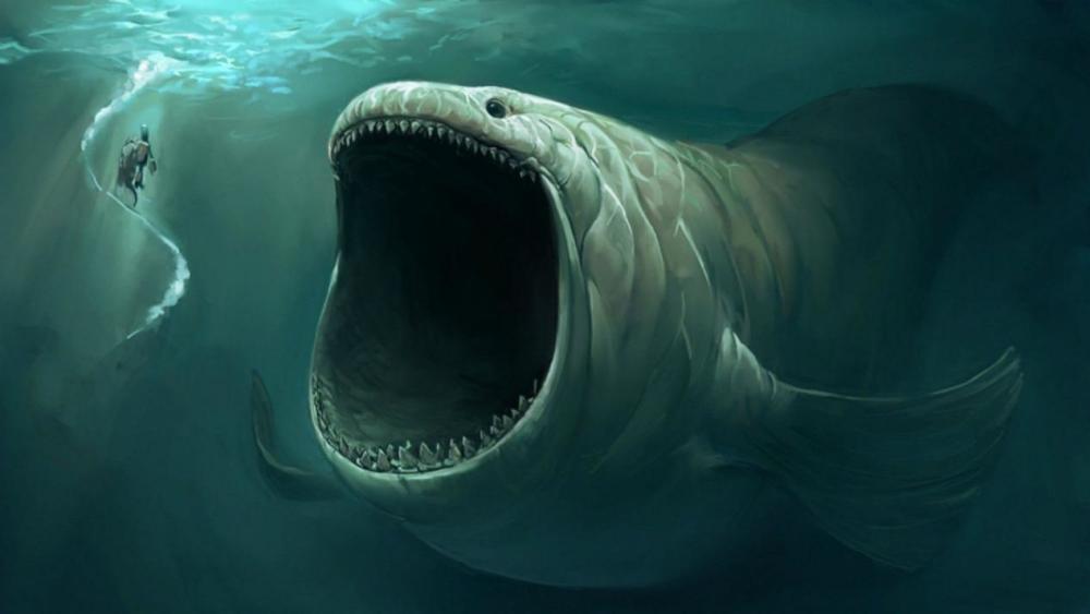 科学家发现海洋巨鲨,身体自带暗光,疑似潜伏海底多年