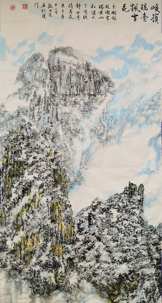 《独爱黄山这片海》—著名画家魏思东飞雪迎春黄山系列作品赏析