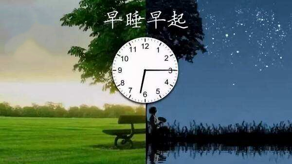 早睡早起占人体健康的百分之七十;心态,饮食,及时调理各占百分之十