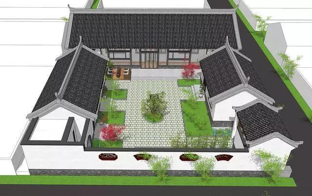 拆掉农村旧房,29岁小伙建造最美四合院,里面的庭院,太