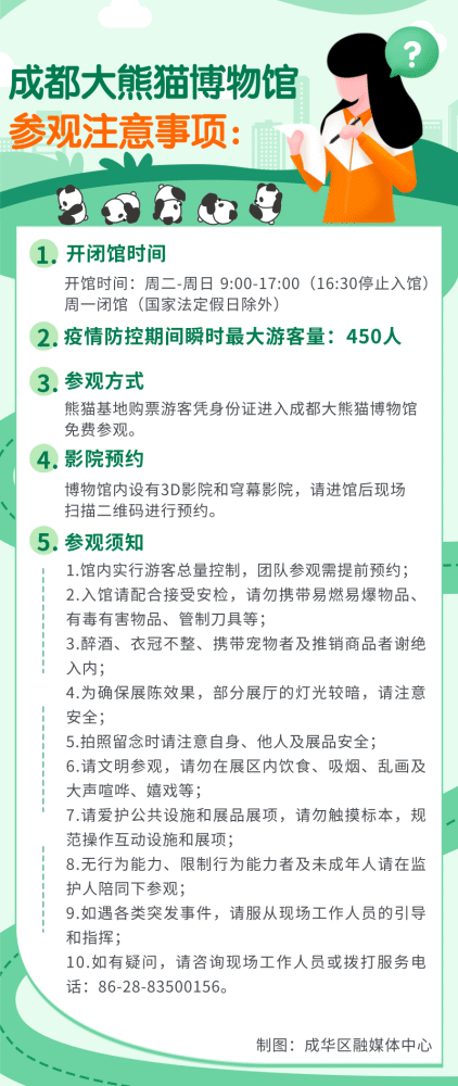 等着大家去体验哟~最后,华仔奉送上成都大熊猫博物馆参观注意事项