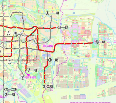 涉及郑州地铁3号线(二期),6号线(一期),12号