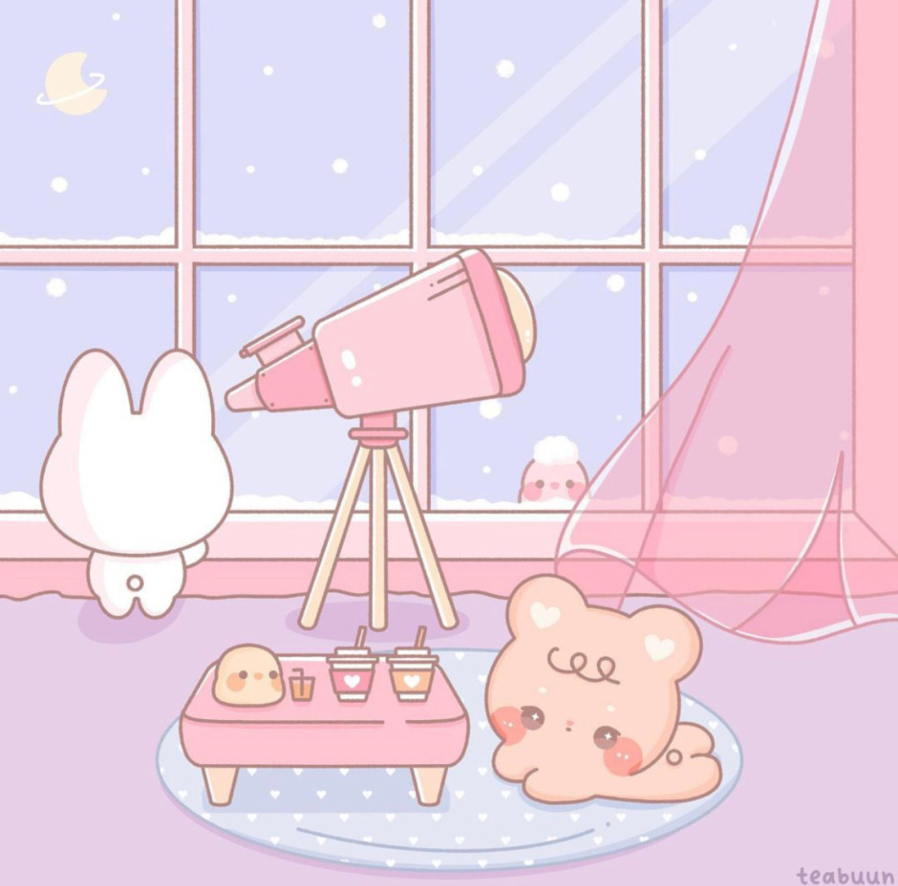 超可爱粉色少女心背景图