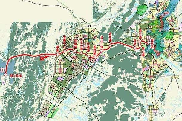 桂林将迎来一条地铁线,贯穿中心城区和机场,预计2022年建成