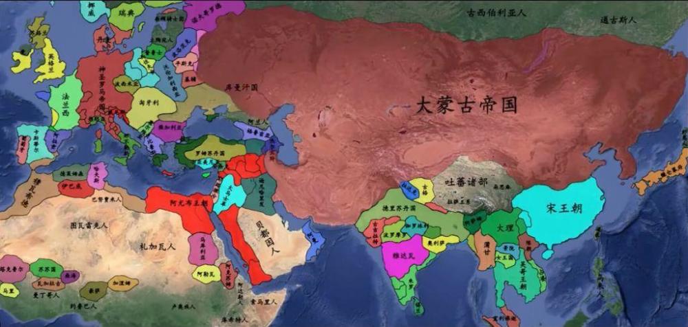 成吉思汗在1189年成为蒙古乞颜部的可汗时,在地图上只是一个小灰点,但
