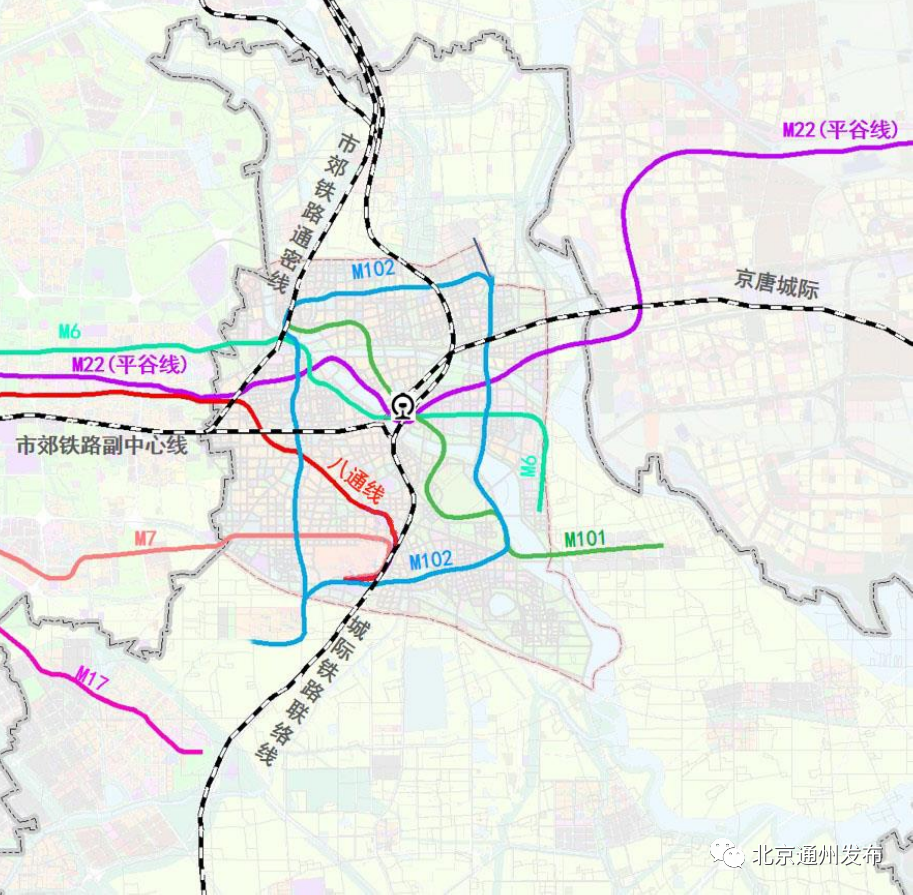 城市副中心将建这些地铁新线!最新规划图来啦