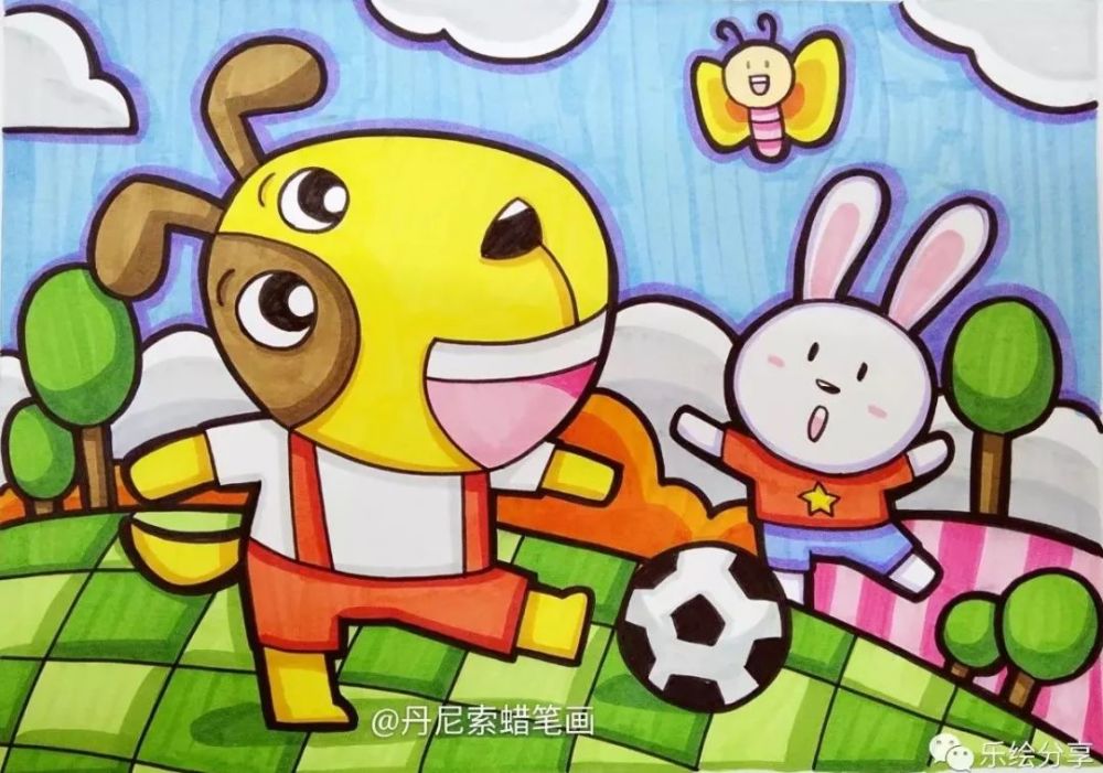 素材分享 | 丹尼索儿童画素材参考,喜欢马克笔的你不容错过