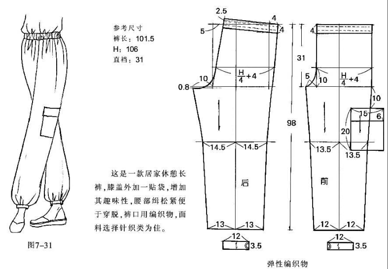 把后立档的倾斜度变小,并减少横档宽度,重新连结立裆弧线.