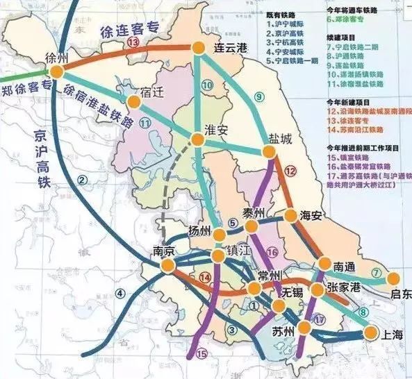 长三角地区又在建设一条战略高速铁路,缩小江苏沿江城市间的时空距离