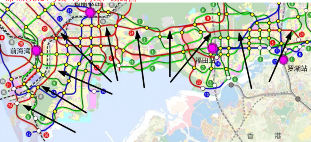 深圳地铁24号线(也称笋岗线,是南山前海至罗湖的普速地铁线,线路全长