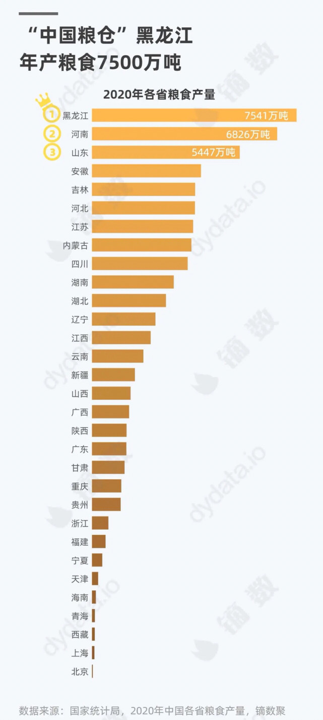 从2020年各省粮食产量上来看,非常意外,也说明了几大问题!