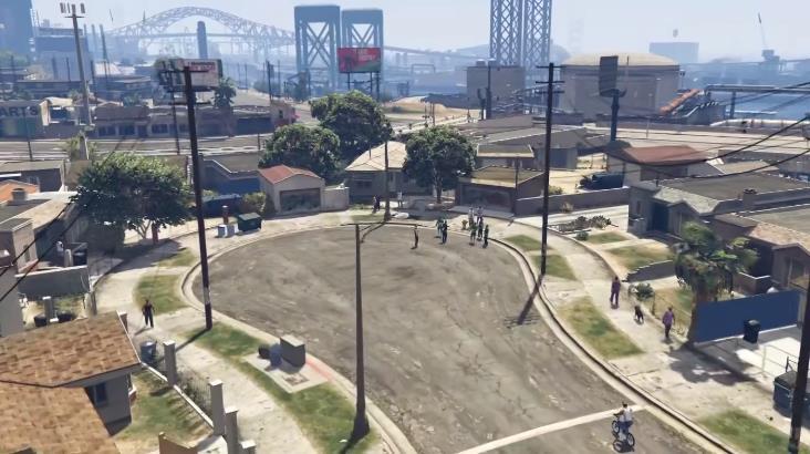 在gta5中重返葛洛夫街寻找cj老家的位置瞬间泪目