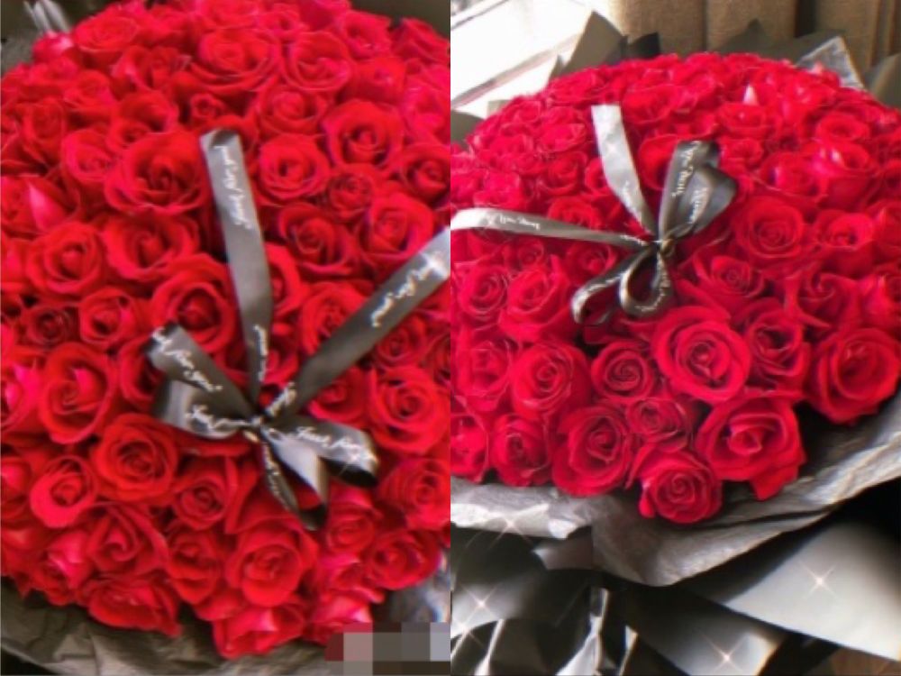 杜淳送老婆大捧玫瑰互动秀恩爱,王灿嘟嘴卖萌似少女,年龄不到34