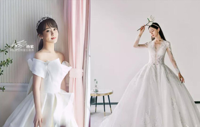 相反,清新,剪裁简单的绚丽婚纱,会使白羊座的新娘让人眼前一亮.