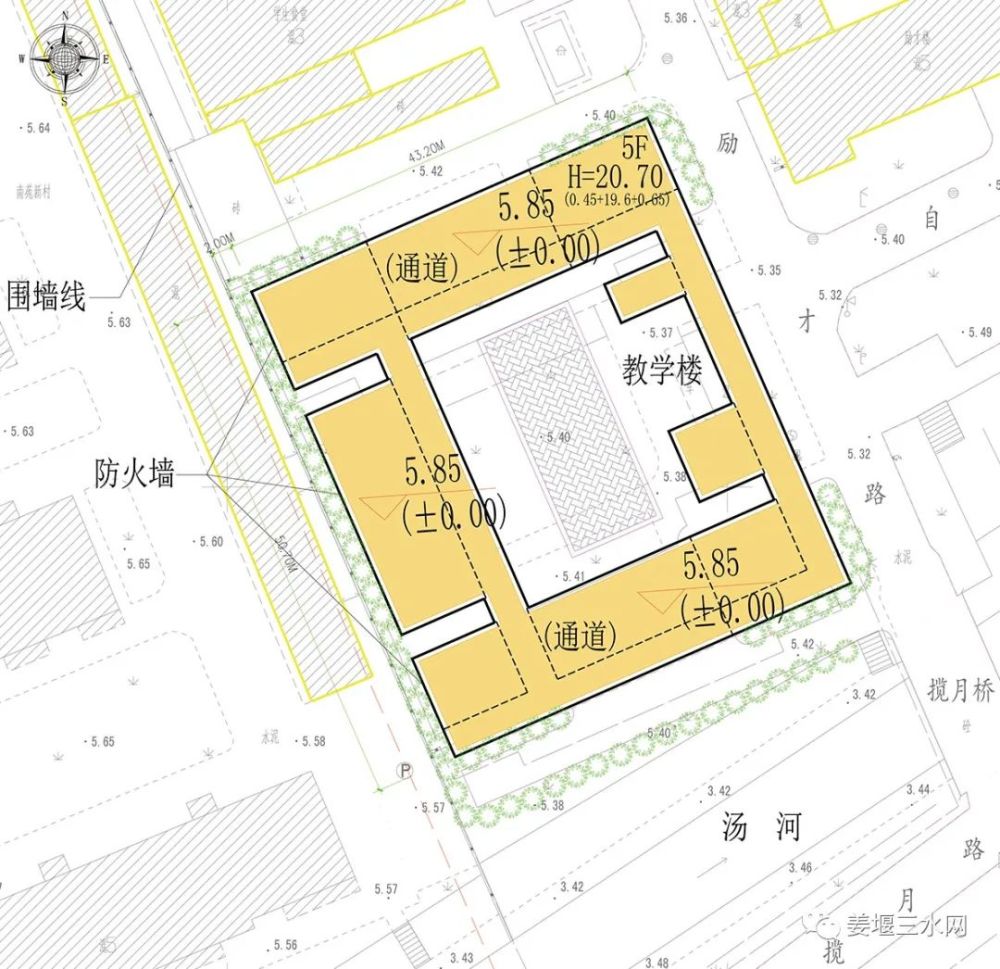 (新建教学楼平面图)