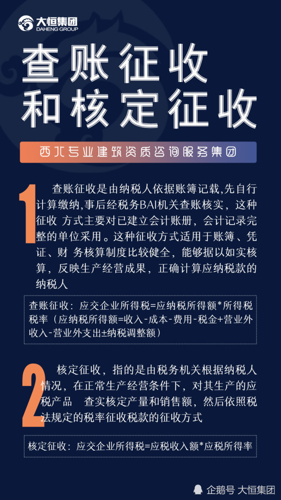 查账征收和核定征收