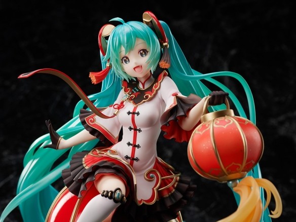 2021初音未来中国风手办采用红灯笼造型手办和原画一样可爱