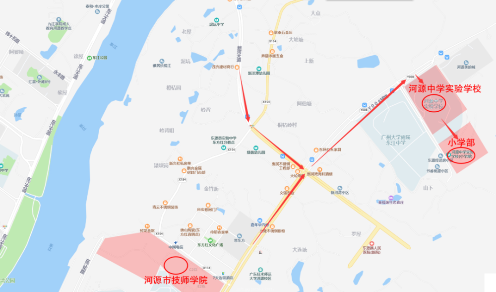 4河源技师学院地址:东环路大学城河源技师学院只开放西门入口,请考生