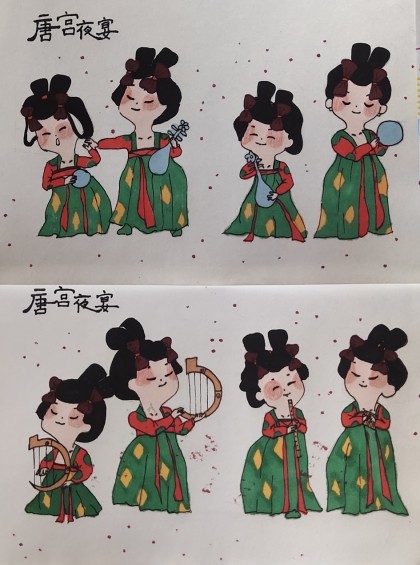 《唐宫夜宴》的插画火了,小编支招教你怎么画
