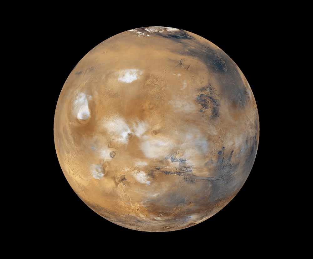 "天问一号"拍的火星真实全貌照片